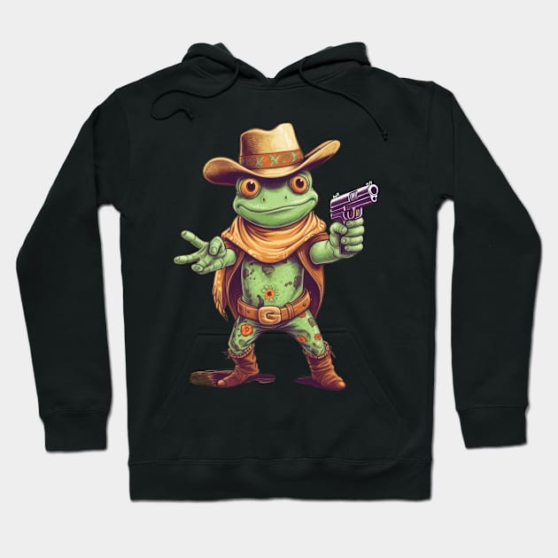 This frog ain't afraid to shoot his shot Hoodie by Pixel Poetry